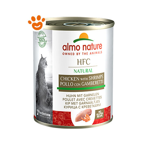Almo Nature Gatto HFC Natural Lattina 280gr Pollo e Gamberetti