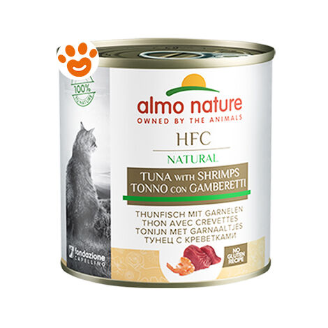 Almo Nature Gatto HFC Natural Lattina 280gr Tonno e Gamberetti