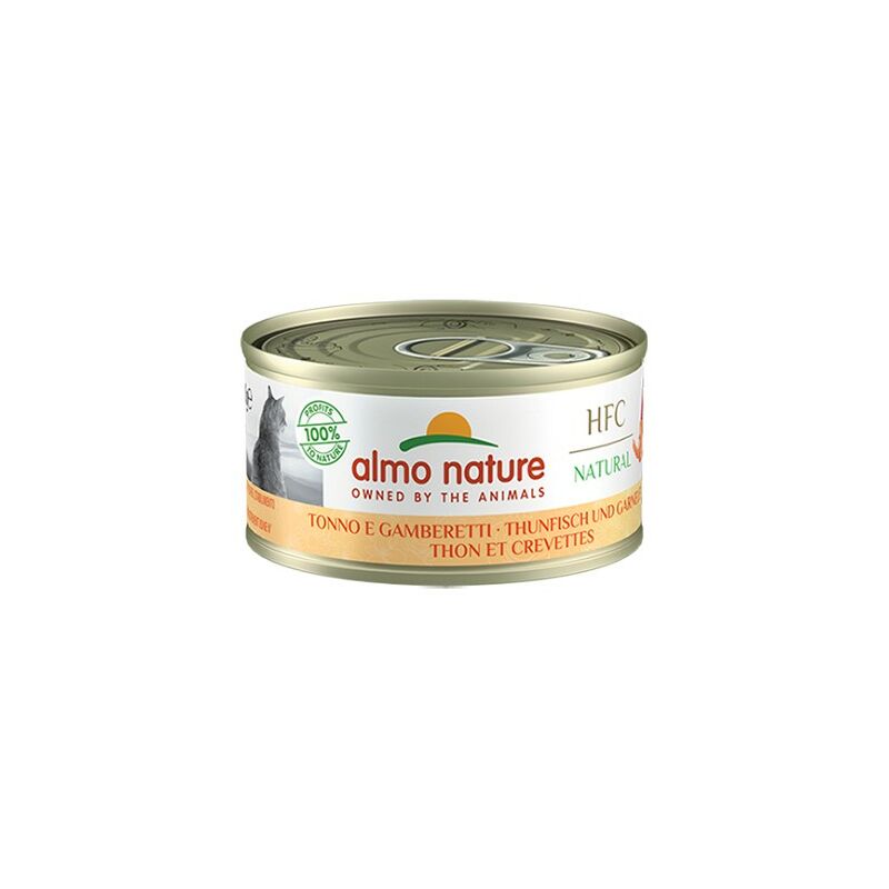 Hfc Natural per Gatto da 70 gr Tonno e Gamberetti - Almo Nature