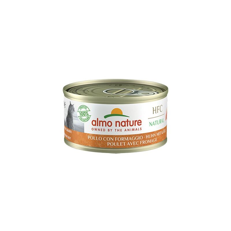 Hfc Natural per Gatto da 70 gr Pollo con Formaggio - Almo Nature