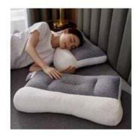 Almohada cervical de espuma viscoelástica para el dolor de cuello y hombros, transpirable e hipoalergénica para una cómoda circulación del aire.