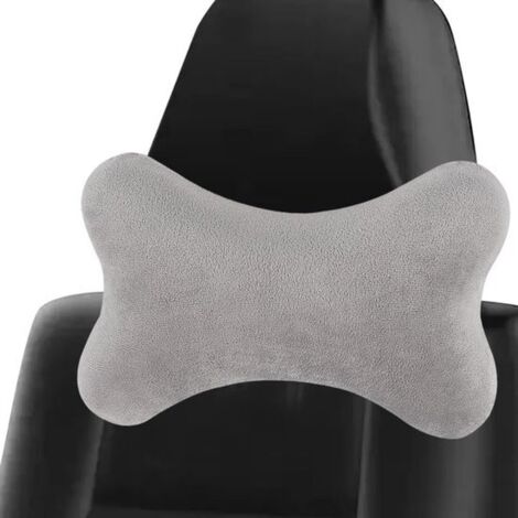 Almohada cervical de espuma viscoelástica suave con correa ajustable, cómoda y transpirable, con funda extraíble, apta para adultos y niños (Gris).