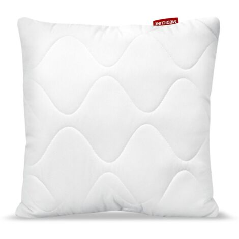 Almohada de 40x40 cm, antialérgica, acolchada, de microfibra y silicona.