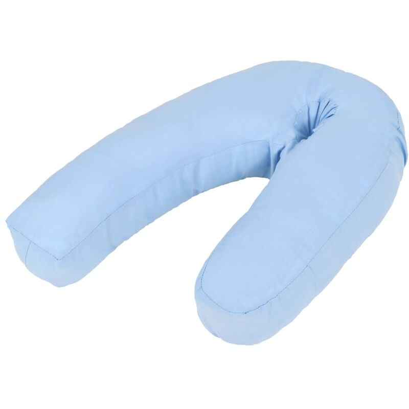 

Almohada de embarazo con forma de J 54x(36-43) cm azul