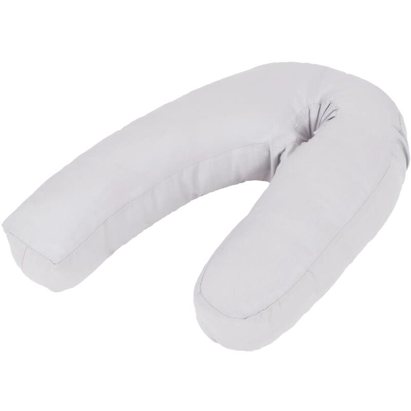 

Almohada de embarazo con forma de J 54x(36-43) cm gris