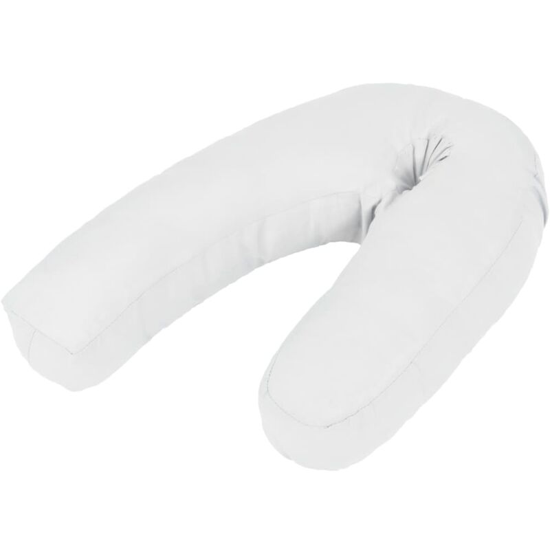 

vidaXL Almohada de Embarazo con Forma de J 54x(36-43) cm Blanca - Blanco