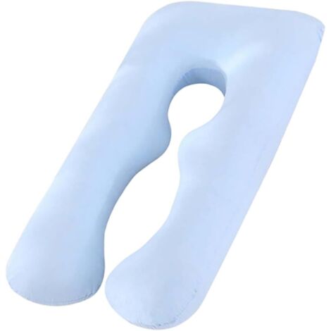 Almohada de embarazo en forma de U con funda con cremallera, lavable, soporte lumbar para mujeres embarazadas, protección cómoda para dormir, 15075 cm