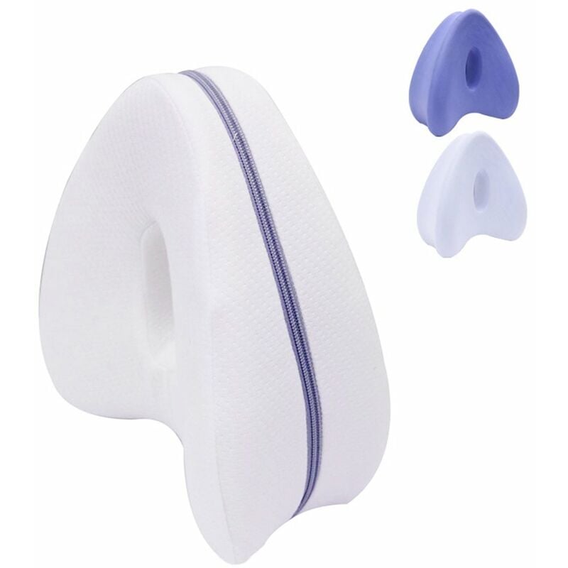 

Almohada de espuma viscoelastica para la rodilla con correa elastica, en forma de corazon, de recuperacion lenta, posicionador de piernas, almohada