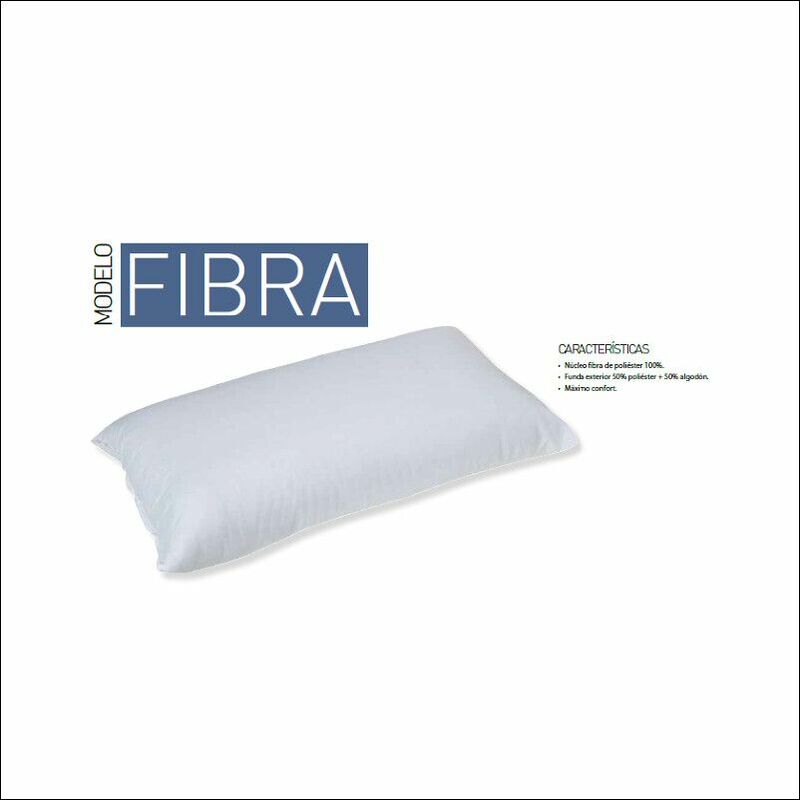 

La Cibertienda - Almohada de Fibra 70 cm, Algodón y Poliester