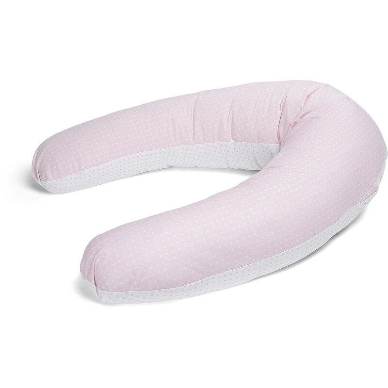 

Almohada de maternidad y lactancia, Evolutiva ROSA 160 cm - Desenfundable y con relleno de fibra