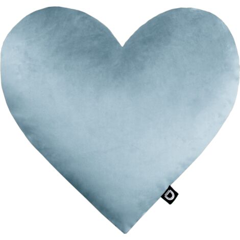 Almohada de terciopelo VE2260  corazón azul