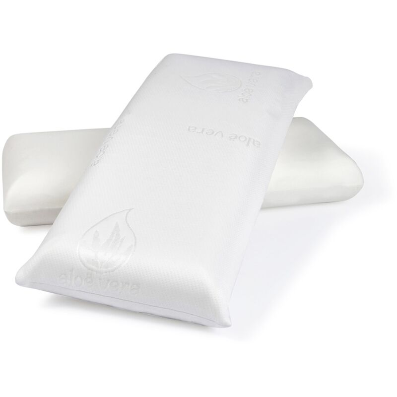 

Almohada viscolastica viscoelastica 100% bloque solido. ALOE VERA 90cm