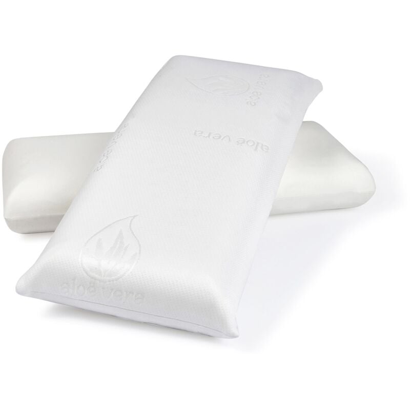

Almohada viscolastica viscoelastica 100% bloque solido. ALOE VERA 150cm