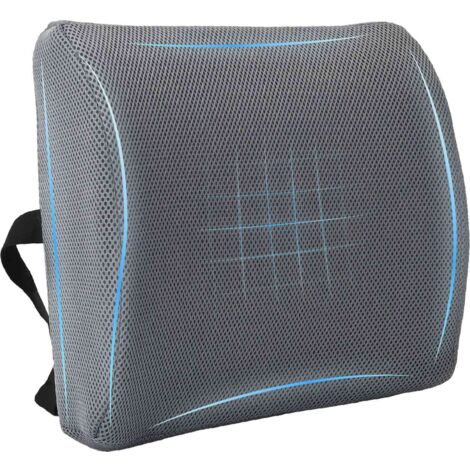 Almohada lumbar Gris Espuma Viscoelástica 36 x 30 x 12 cm