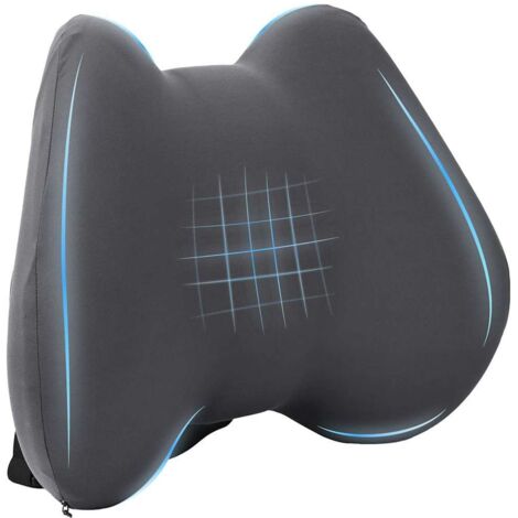 Almohada lumbar Gris Espuma Viscoelástica 40 x 32 x 14 cm