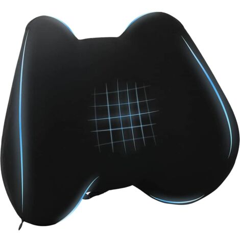 Almohada lumbar Negro Espuma Viscoelástica 40 x 32 x 13 cm