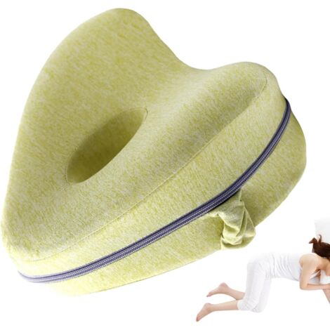 Almohada ortopédica para piernas: almohada para las rodillas para quienes duermen de lado, fundas extraíbles, almohada ergonómica para dormir con espuma viscoelástica.