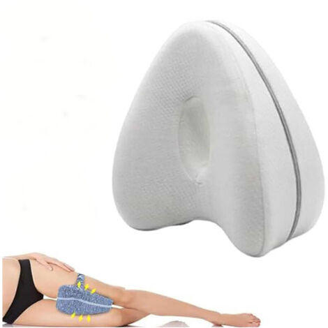 Almohada ortopédica para piernas de espuma viscoelástica, reposarrodillas para dormir de lado, diseño ergonómico, alivia dolores de espalda y cintura