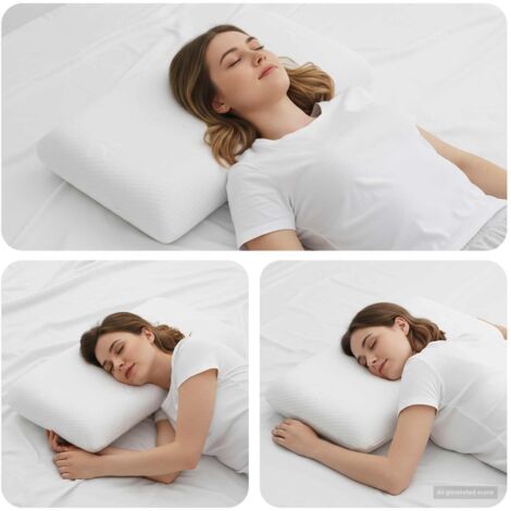 Almohada para dormir 60 x 40 x 13 cm Espuma de Memoria de Gel