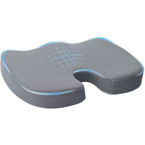 Almohada para el asiento Color sólido Gris 47 x 37 x 8 cm