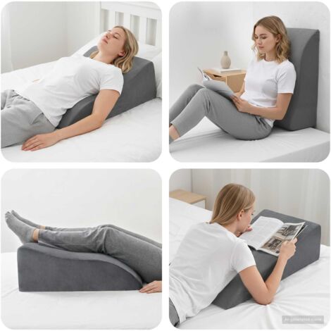 Almohada para Piernas Gris 68 x 40 x 18 cm Espuma PU