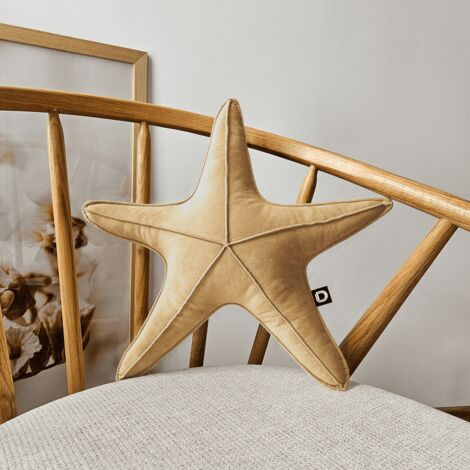 Almohada pequeña de terciopelo con forma de estrella de mar VE2228  sunny