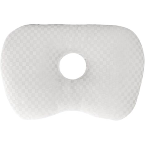 Almohada protectora para los oídos con un solo orificio, almohada protectora para los oídos con orificios, almohada protectora para los oídos para dormir de lado, almohada refinada (blanca)