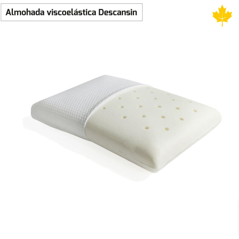 

Almohada Viscoelástica Descansín | 80 cm | Gran Firmeza | Tejido Bamboo | Alivia Tensiones | Doble Funda