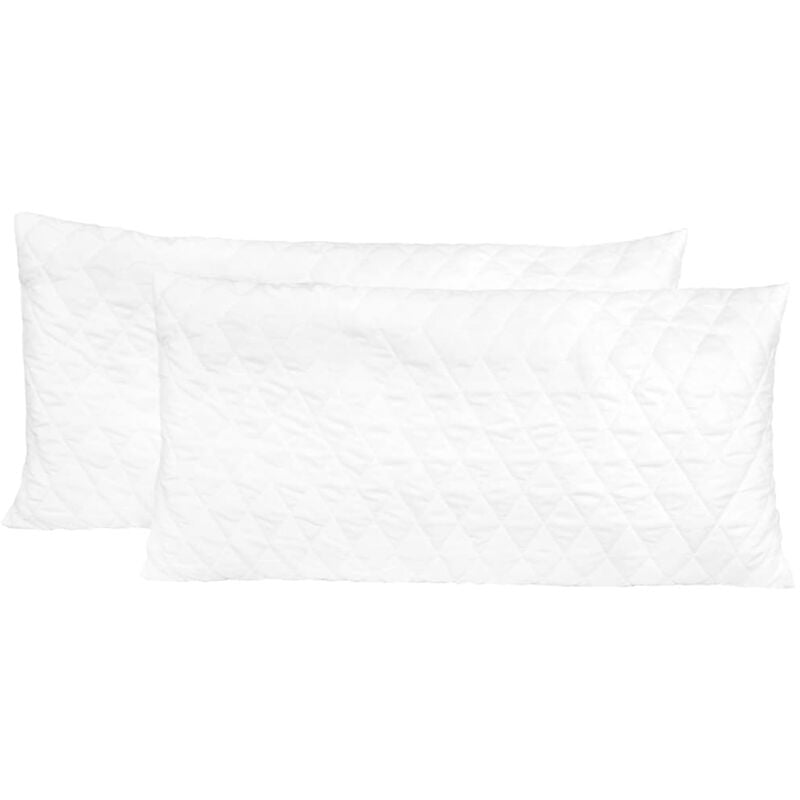 

Almohadas 2 Unidades de Espuma Viscoelástica 80x40x14 cm - Blanco - Vidaxl