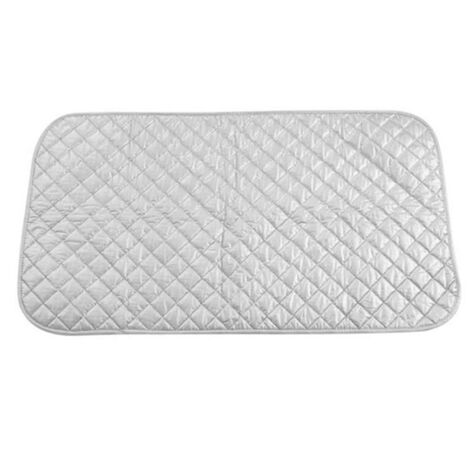 Almohadilla aislante para tabla de planchar, manta de algodón portátil para planchar a vapor, para lavadora, secadora, viajes, hogar, color plateado, 48 x 85 cm