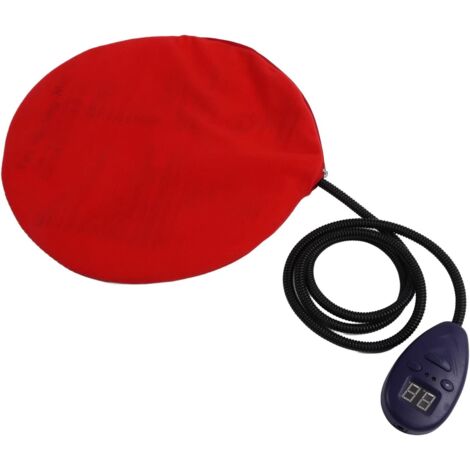 Almohadilla calefactora para mascotas, 7 niveles de temperatura, para perros y gatos, almohadilla calefactora eléctrica con apagado automático para uso doméstico e interior, roja (aprox. 30 cm)