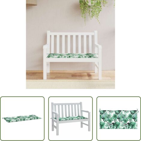 Almohadilla de jardín -  Almohadilla para Silla Hoja Patrón de hoja 100 x 50 x 3 cm