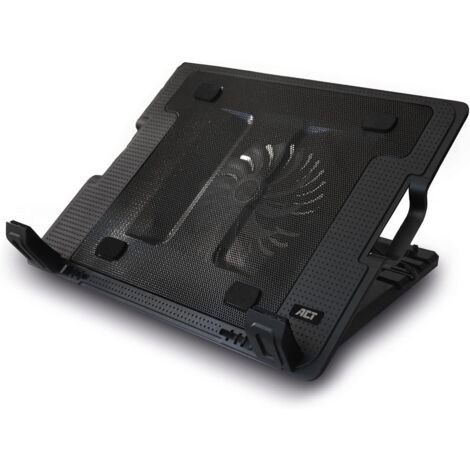Almohadilla de refrigeración para portátil de 17 Pulgadas, Altura Ajustable (5 Posiciones ergonómicas), 1 Ventilador silencioso para Oficina, Puerto USB
