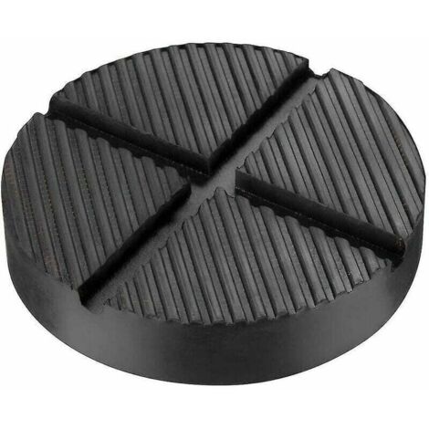 Almohadilla de rubber, almohadilla para gato de coche, almohadilla para cambio de neumáticos (1 pieza, negra)