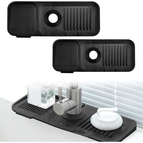 Almohadilla de silicona de 2 piezas para grifo, almohadilla de secado para grifo, almohadilla de silicona para grifo de fregadero