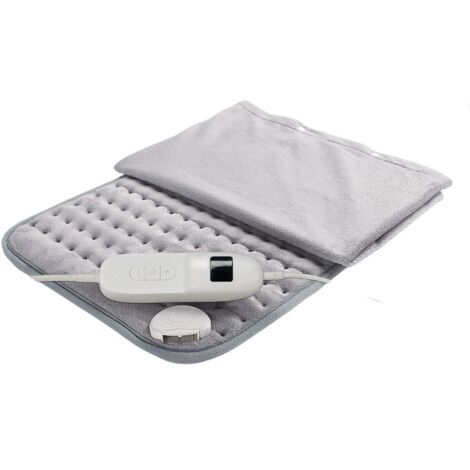 Almohadilla eléctrica vellón gris 100 W 40x30 cm 9 niveles apagado automático