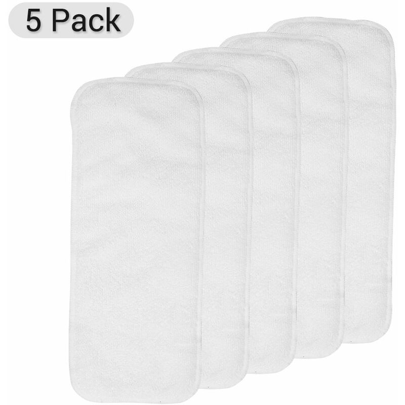 

Almohadilla para panales lavable, paquete de 5 almohadillas para cambiar de fibra de bambu, absorbentes fuertes, alfombrillas para panales suaves y