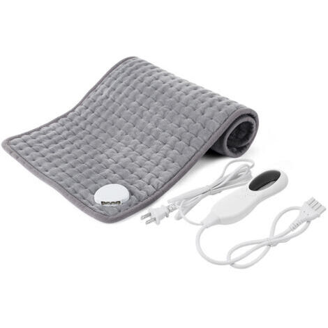 Almohadilla térmica eléctrica extragrande de 60x30 cm para fisioterapia, manta térmica, almohadilla eléctrica, cojín térmico, gris oscuro.
