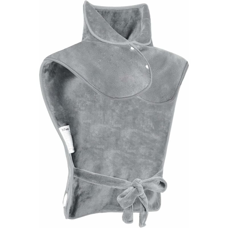 

Almohadilla térmica eléctrica para espalda, hombros y cuello, calentamiento rápido y alivio del dolor, 3 niveles de calentamiento (gris)