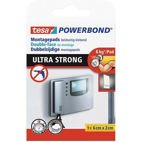 Almohadilla Ultra resistentee, 9 x 0,06 M: 20 mm - Tesa 55790–00001–00 Powerbond (por 15)