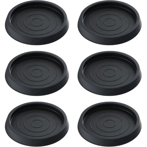 almohadillas antideslizantes para patas de muebles, almohadillas de goma antideslizantes, almohadillas redondas para patas de sillas para protección del suelo - Negro