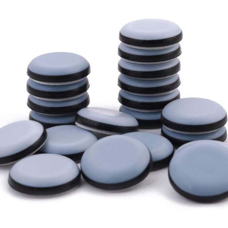 Almohadillas autoadhesivas de teflón para muebles - 24 protectores antideslizantes para patas de silla, deslizadores y cuñas para sillas, sofás, escritorios y mesas.