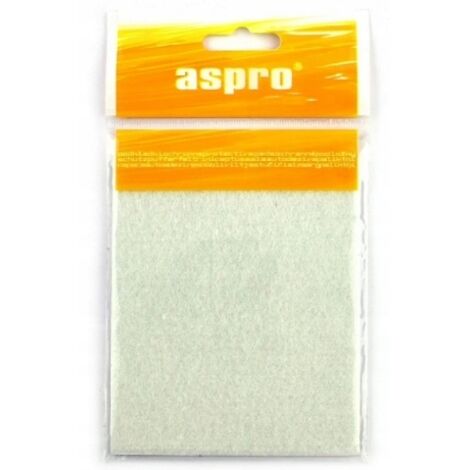 Almohadillas de fieltro autoadhesivas 10x12 cm blanco 1 ud.