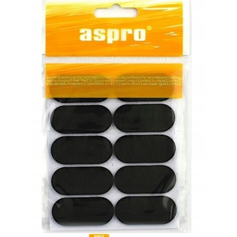 Almohadillas de fieltro autoadhesivas 2x4,4 cm negras 10 uds.