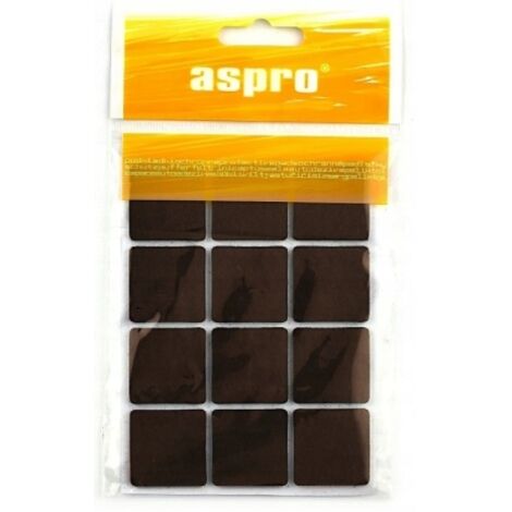 Almohadillas de fieltro autoadhesivas marrón 2,8x2,8 cm 12 uds.