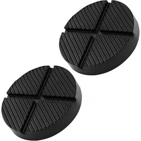 almohadillas de goma para gato de coche de 125 mm, almohadilla de goma universal para gato con ranuras, almohadilla de goma universal para gato de suelo, para gatos y plataformas elevadoras