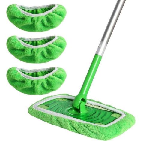 Almohadillas de limpieza reutilizables Ulisem de vellón coral (paquete de 3), compatibles con la fregona Swiffer Sweeper, lavables y aptas para limpiar pisos y superficies de madera.