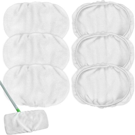 Almohadillas de repuesto de microfibra reutilizables KZQ compatibles con Swiffer Sweeper, paños reutilizables húmedos y secos, cabezales de limpieza