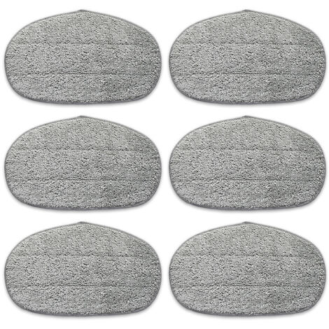 almohadillas para funda de mopa Leifheit CleanTenso para limpieza profunda de poros, mopa a vapor con reverso de velcro, gris