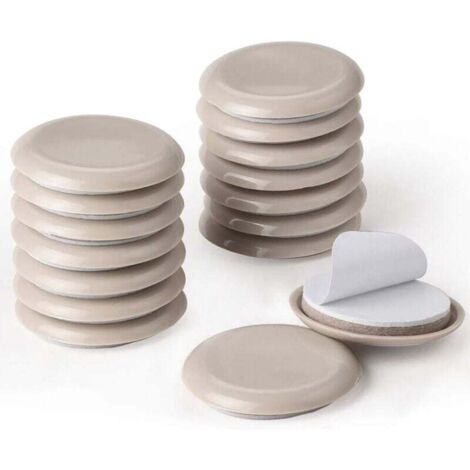 Almohadillas para muebles, 16 unidades, autoadhesivas, redondas de 54 mm, para proteger el suelo (beige)